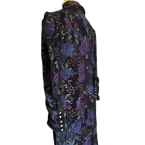 NWT Free People Women’s Floral Velvet Jones Duster Size  Small - Boho Whimsygoth - Picture 10 of 12